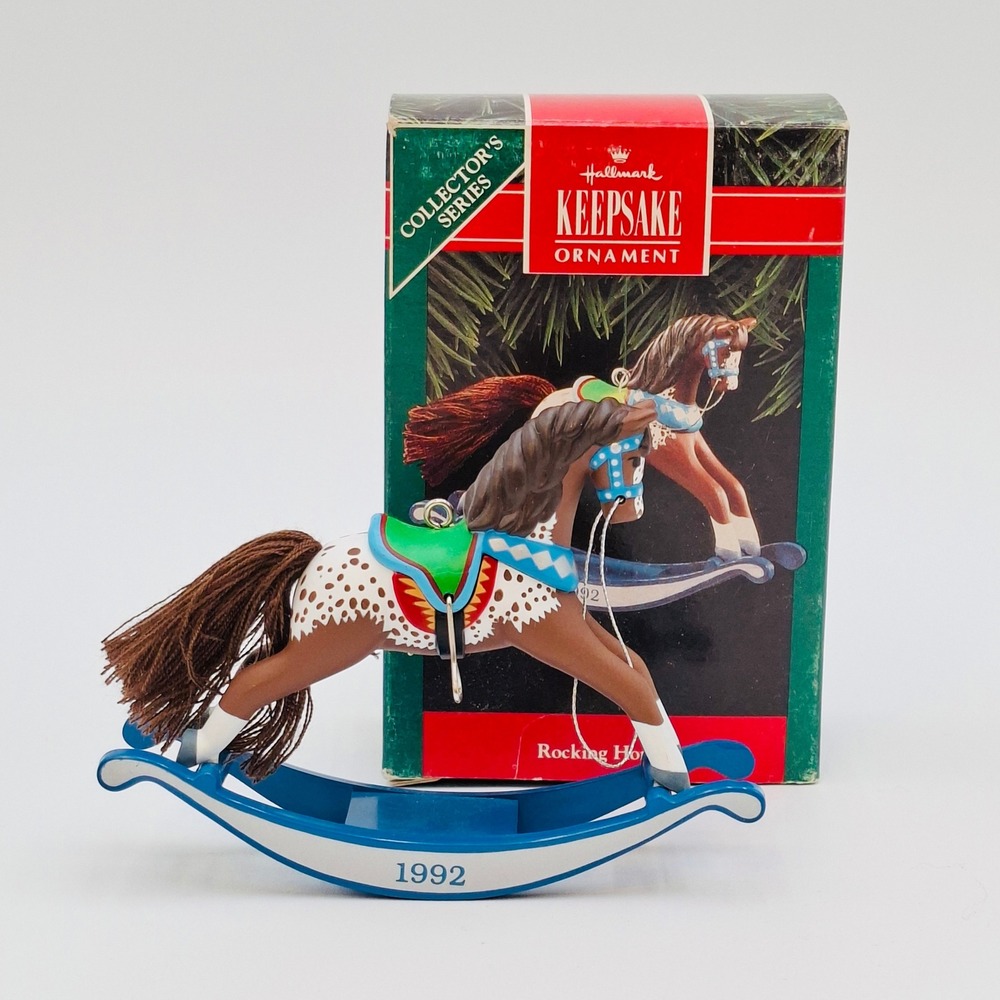 1992 Hallmark Keepsake Ornament #12 Rocking Horse Series MIB